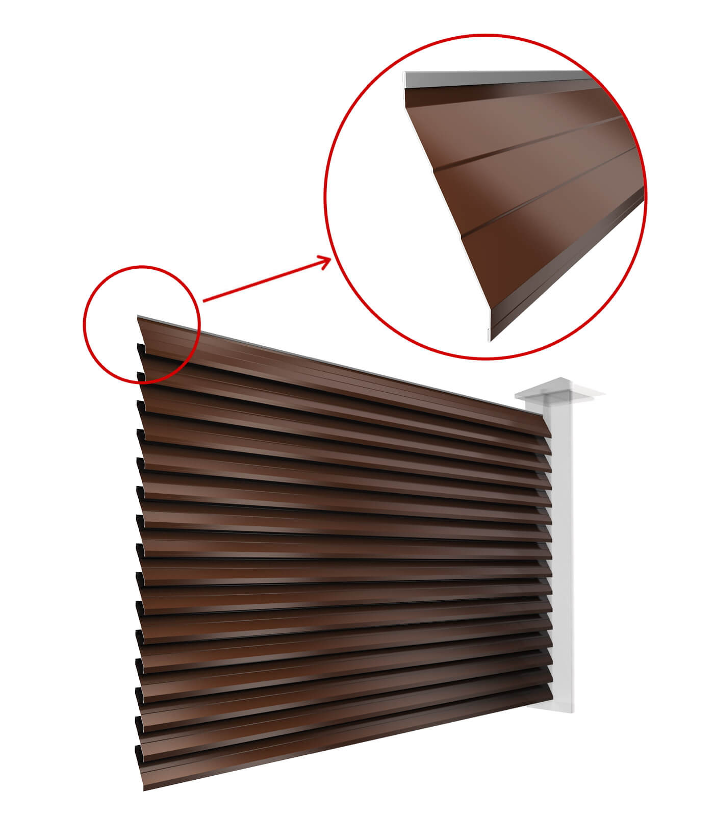 Ламели Жалюзи ЭКО-Z-US усиленные для забора-жалюзи в Павлодаре