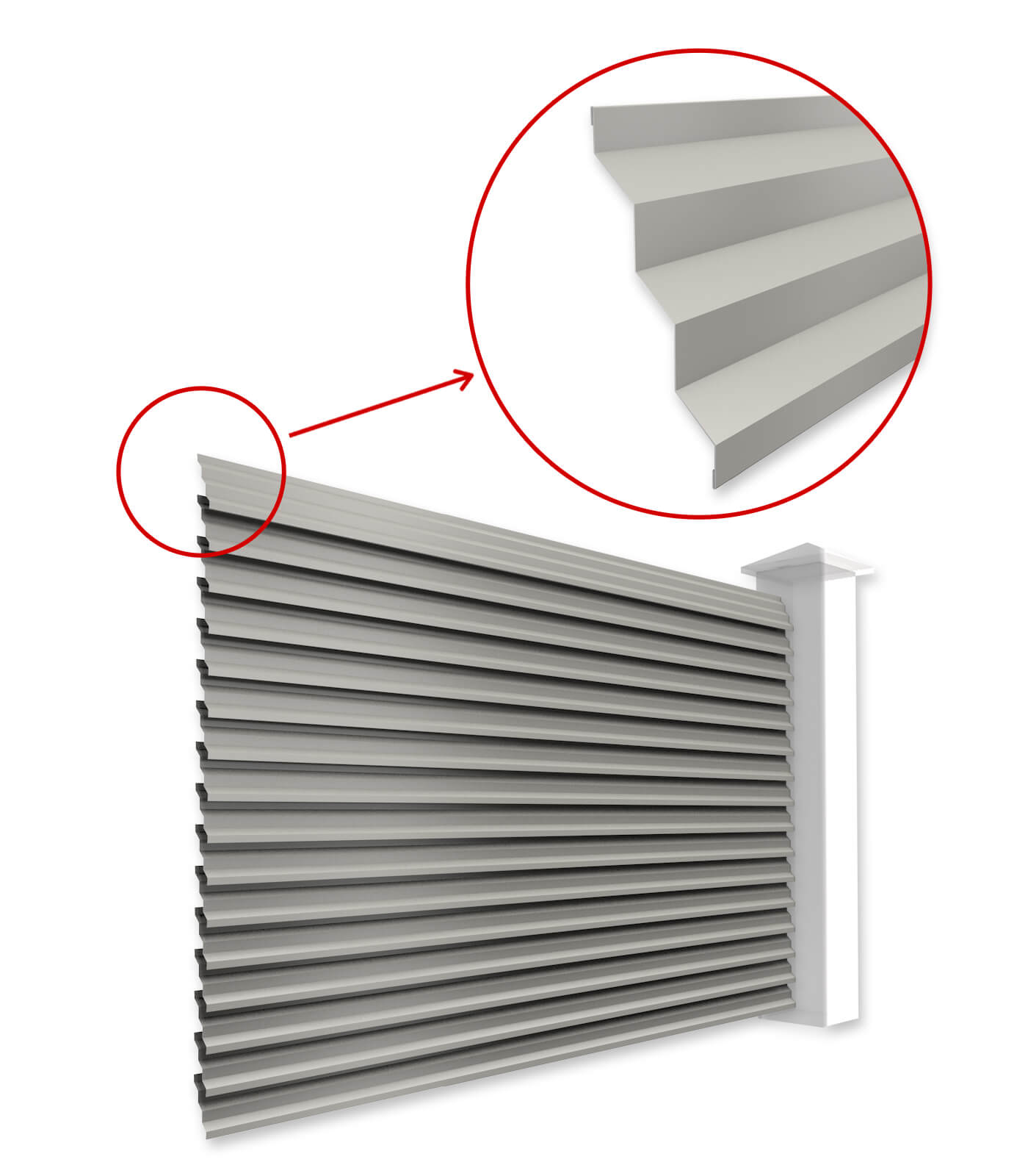 Ламели Елочка для забора-жалюзи в Павлодаре